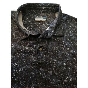 Ben Hogan Performance Golf Shirt Polo Black‎ Blue Short Sleeve Mens Size Large